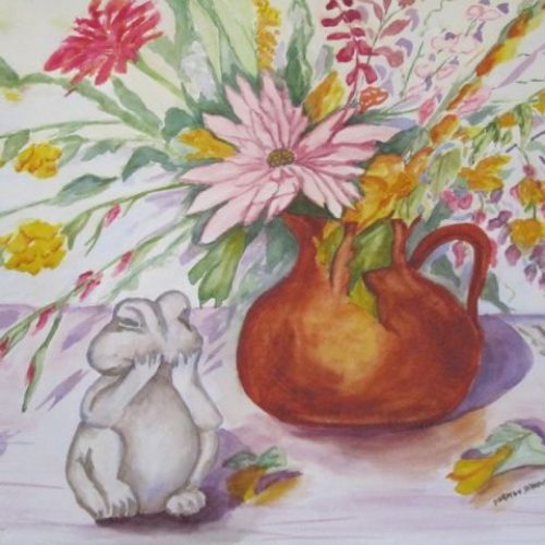 florals on the mantel feb 10 sm